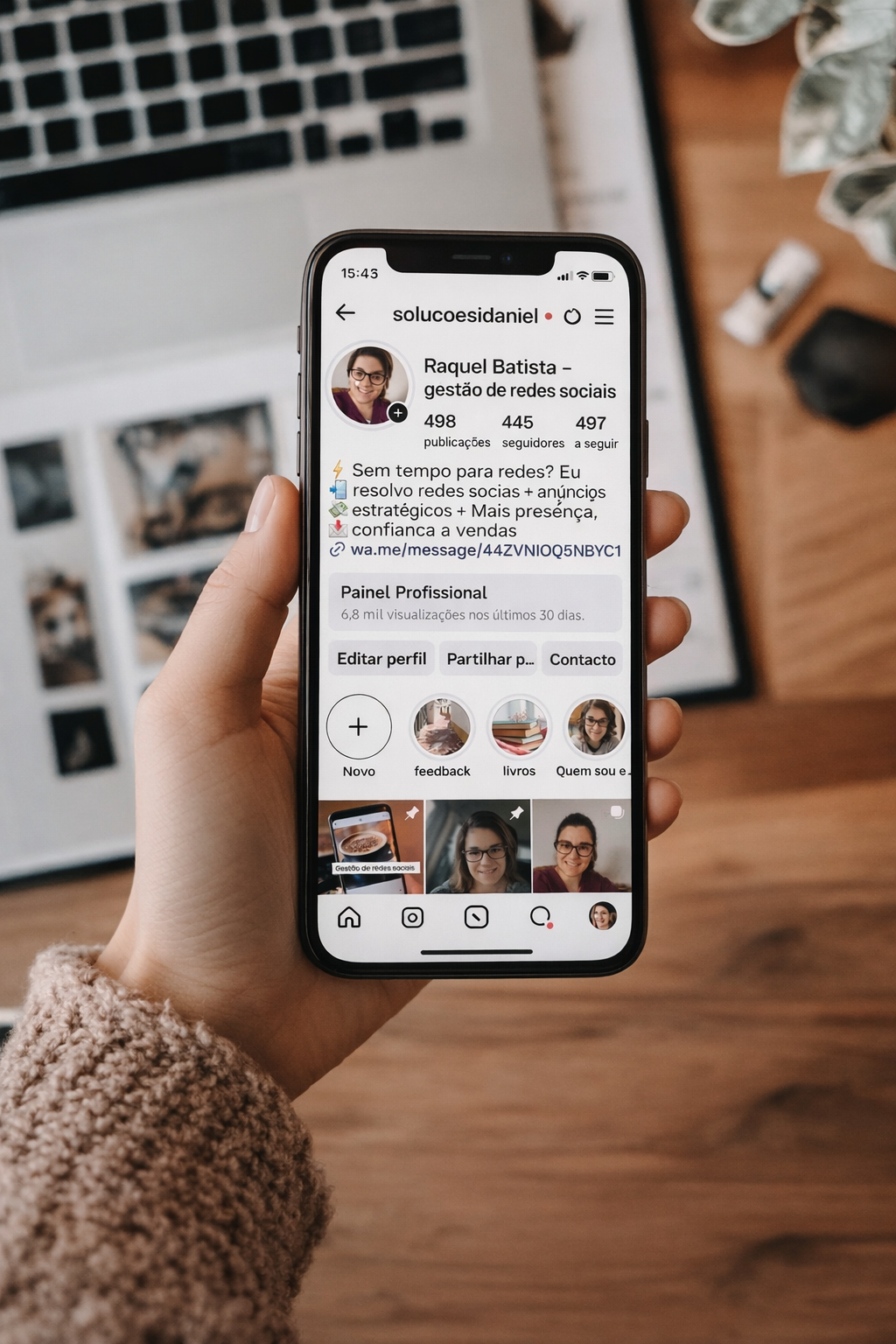 Perfil Instagram @solucoeseideias.pt - Raquel Batista Gestora de Redes Sociais